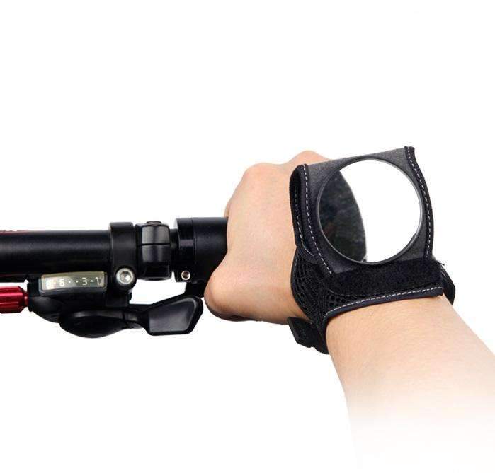 Bicycle wrist store safety rearview mirror