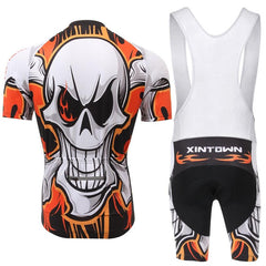 Flaming Skull Short Sleeve Jersey Set