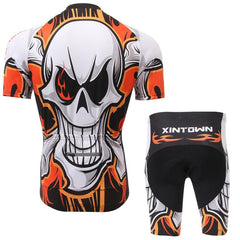 Flaming Skull Short Sleeve Jersey Set