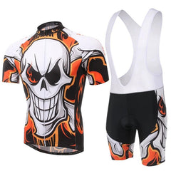 Flaming Skull Short Sleeve Jersey Set