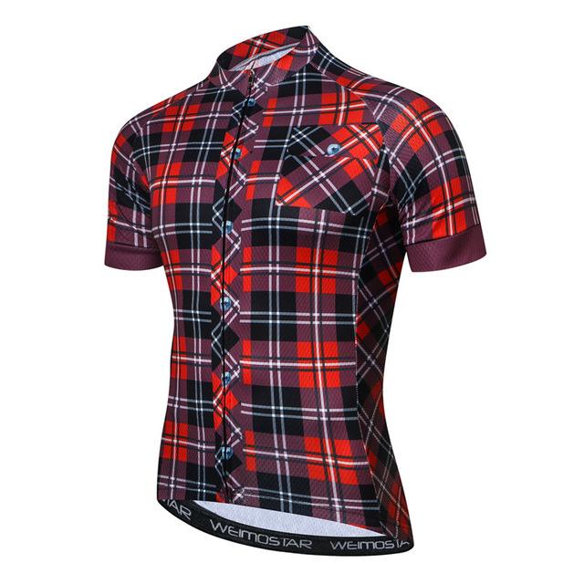 Plaid discount cycling shirt