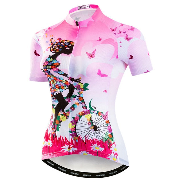 Cherry Blossom Jerseys - POLYESTER, Breathable, Dries Quickly - Bicyclebooth