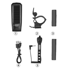 Helios Solar Powered Front Light + 120 db Bell