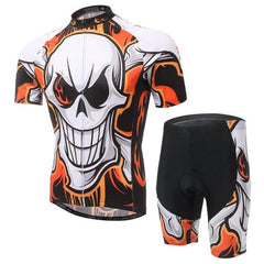 Flaming Skull Short Sleeve Jersey Set